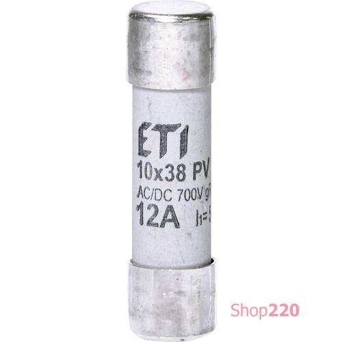 Сверхбыстрый предохранитель CH 10x38 gR 12A 700V (50kA AC) для защиты полупроводников ETI 2625022