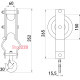 Ролик для подвески кабеля, e.roll.g.150.60 Enext p0470031