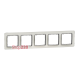 Рамка 5 постов, белое стекло, Sedna Design SDD360805
