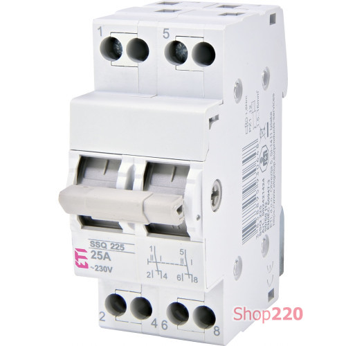 Переключатель "1-0-2" на генератор 40А 2 полюса, SSQ 240 ETI 2421425