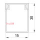 Короб пластиковый перфорированный 15х30мм, 2м, e.trunking.perf.stand.15.30 Enext s13033004