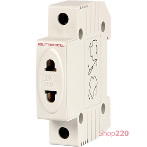 Розетка на din-рейку без заземления e.socket.stand.din Enext s004001