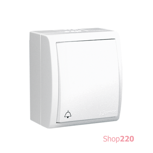 Кнопка "звонок", белый, AQUARIUS IP54 Simon