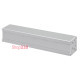 Розеточный блок на 5 (6) розеток К45, пустой, алюминий, Ofiblock COMPACT Simon KFC205/14