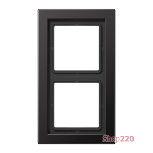 Рамка 2 поста, алюминий дарк, Jung LS Design (металл) ALD2982D