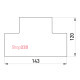 Т-соединитель для короба 100х40мм, e.trunking.t.channel.stand.100.40 Enext s5033010