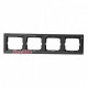 Рамка 4 поста, черный шато, ABB 2514-95-507 Basic 55