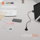 Врезная мебельная розетка 220В + USB, белый, Versatag ASA 060.36F.00002