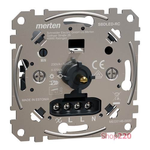 Механизм поворотного LED-диммера 230В, 0–370Вт, тип RC MEG5146-0000