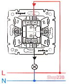 Схема подключения выключателя Legrand